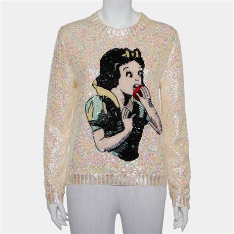 gucci crewneck sweater sequin|Designer Luxury Wool Sweaters for Women .